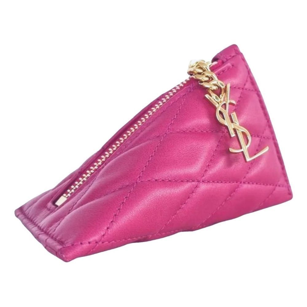 Saint Laurent Fuchsia Quilted Leather Pouch